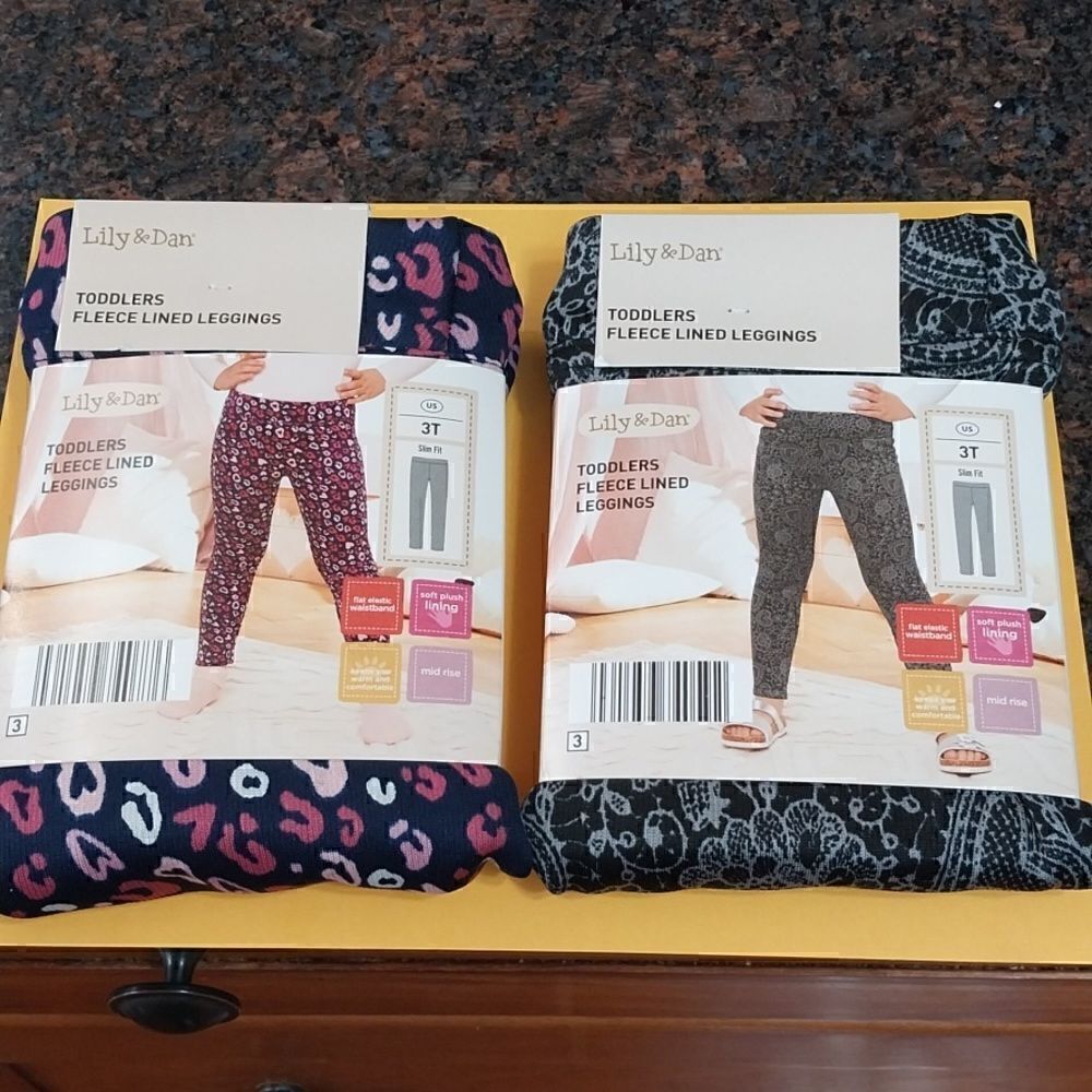 Lily and Dan Toddlers Fleece Lined Leggings...NEW